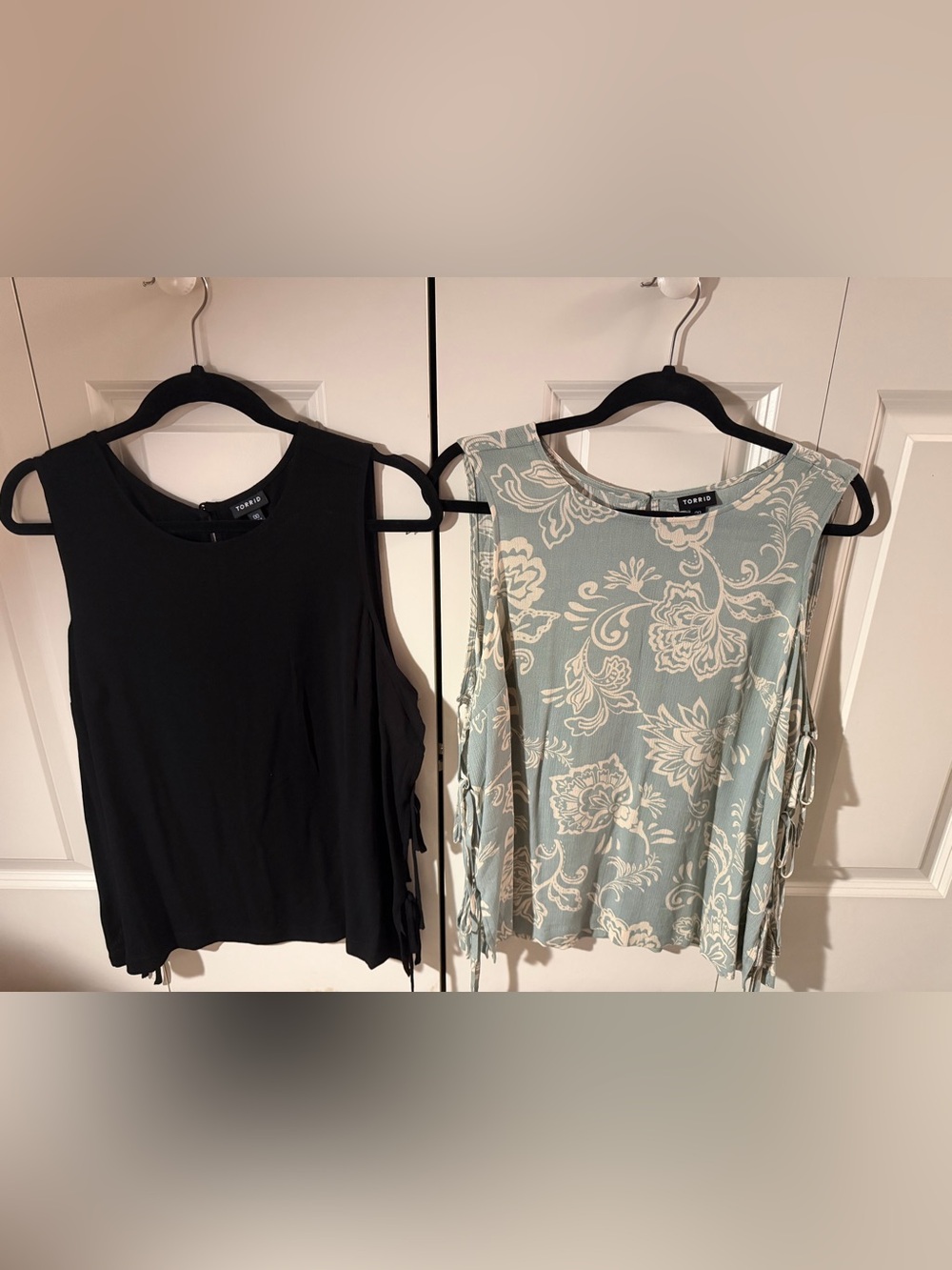 GUC Torrid lot of 2 crinkle gauze side tie tops. Size M.